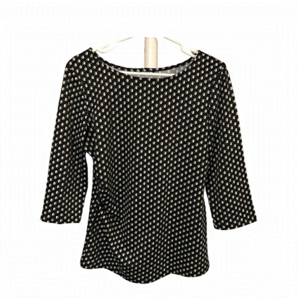 Black and White Patterned Blouse